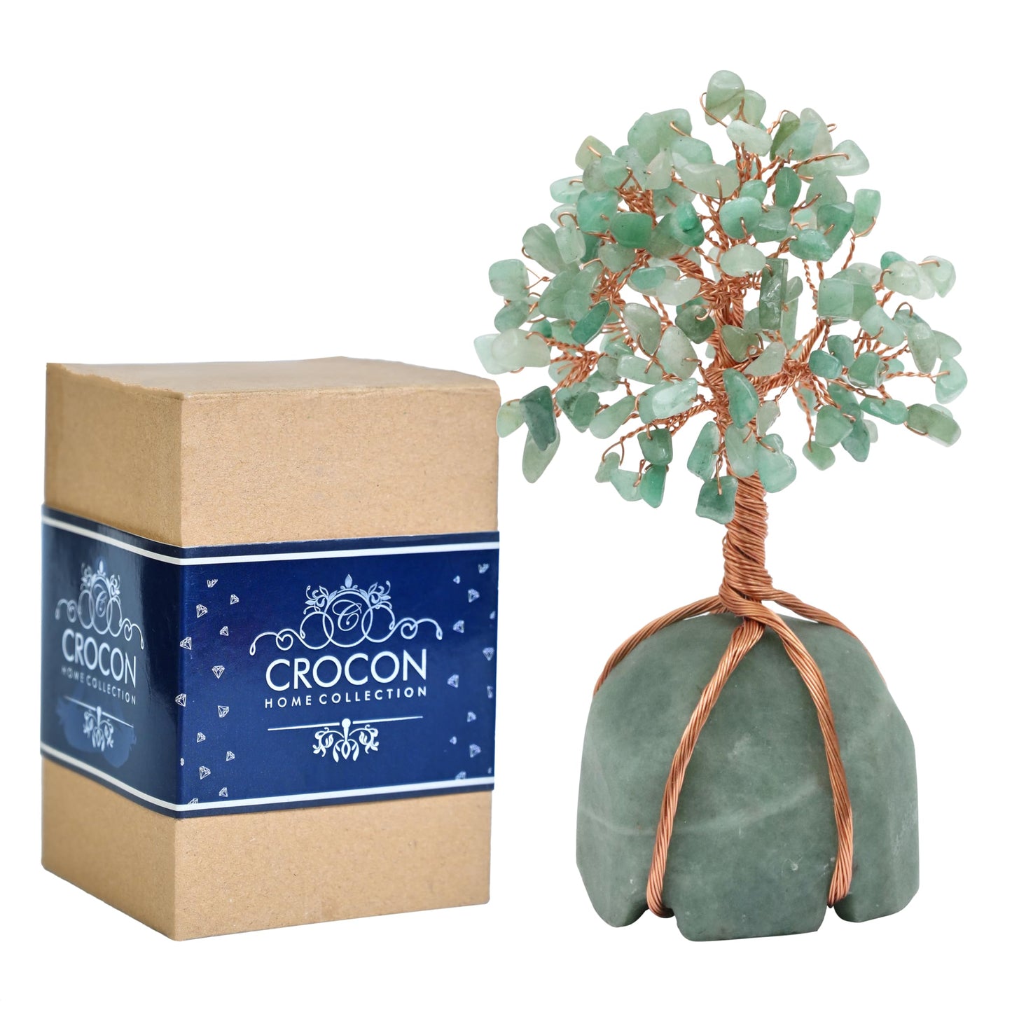 Crocon® Green Aventurine Crystal Tree, Birthday Gifts for Women, Men & Friends, Green Aventurine Stone Base Tree of Life Decor for House, Sister Gift, Birthday Gifts for Mom & Dad, House Warming Gift