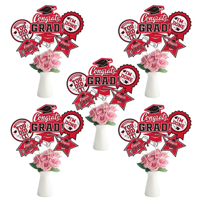 30PCS Graduation Party Decorations Class of 2023 Congrats Grad Table Centerpiece，Graduation Table Decorations，Congratulate Graduation Centerpiece Sticks Table Toppers for Graduation Party