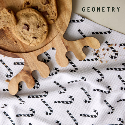 GEOMETRY Christmas Kitchen Towels - Quick Dry Microfiber Cloth Dish Towels for Kitchen Drying - Premium Quick Dry Towel - Peppermint Pop