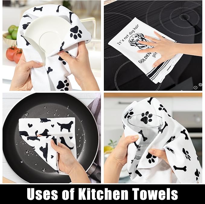 Golden Retriever Kitchen Dish Towel