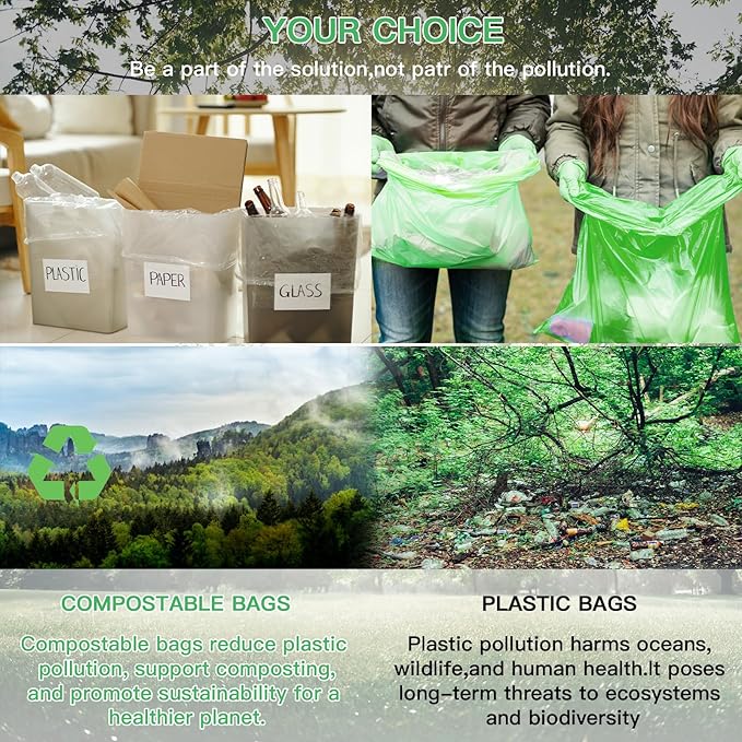 Compostable Trash Bags 2 Gallon