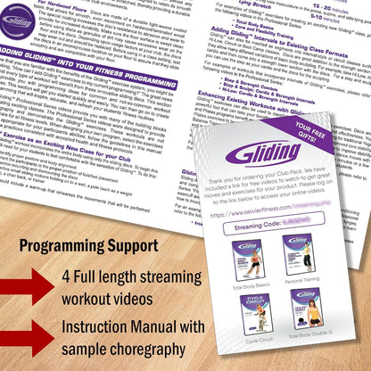 Gliding Exercise Discs: Studio Pack for Hardwood Floors (12 Pair, Purple)