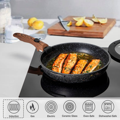 Enamel Cast Iron Cookware Set 7 Pieces & 10 Pieces RV/Camping Cookware Sets