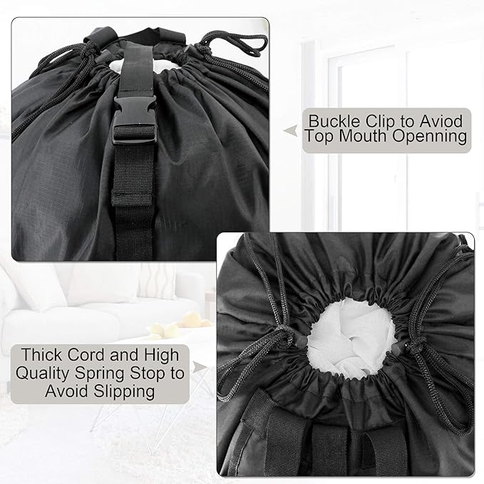 BeeGreen Laundry Bag Backpack w Adjustable Shoulder Straps College Dorm