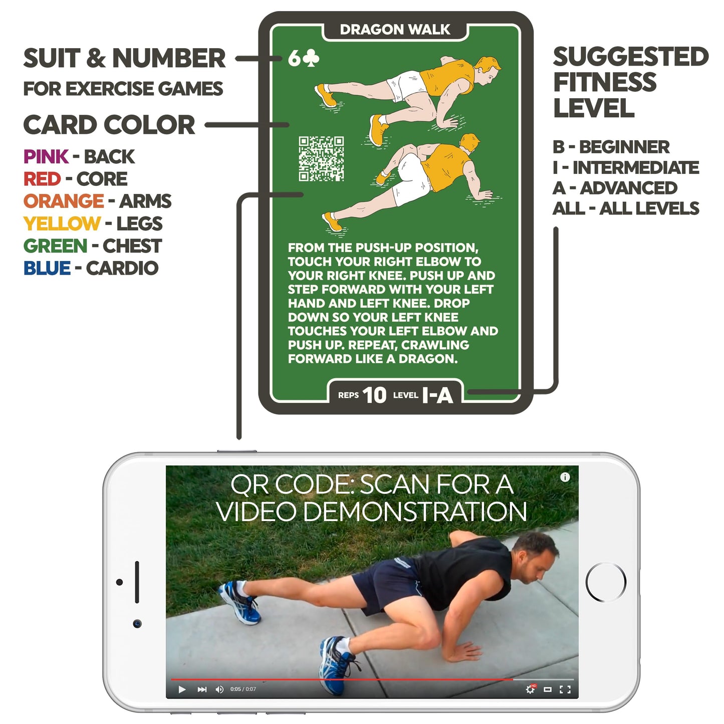 Stack 52 Bodyweight Exercise Cards: Workout Playing Card Game. Designed by a Military Fitness Expert. Video Instructions Included. No Equipment Needed. Burn Fat Build Muscle. (Bodyweight Mega Pack)