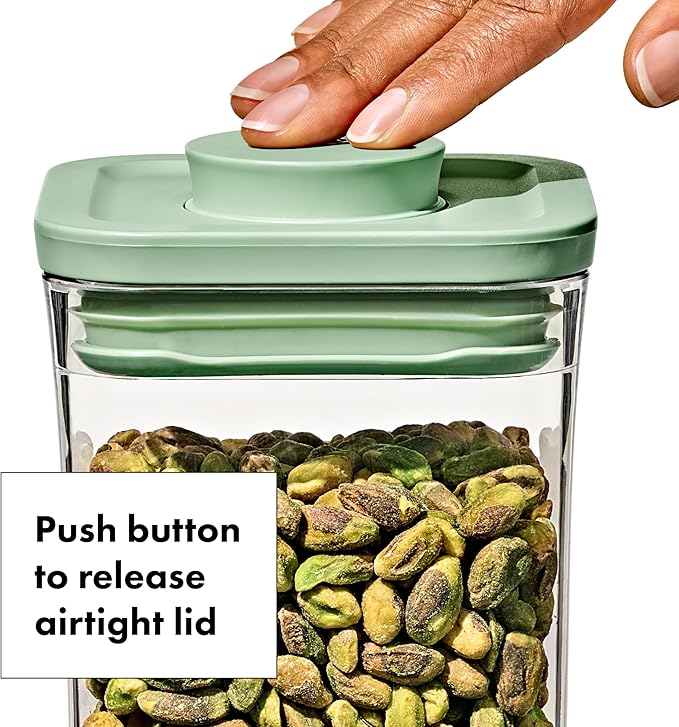 OXO Good Grips Airtight POP Container | Pistachio | Push Button Seal |