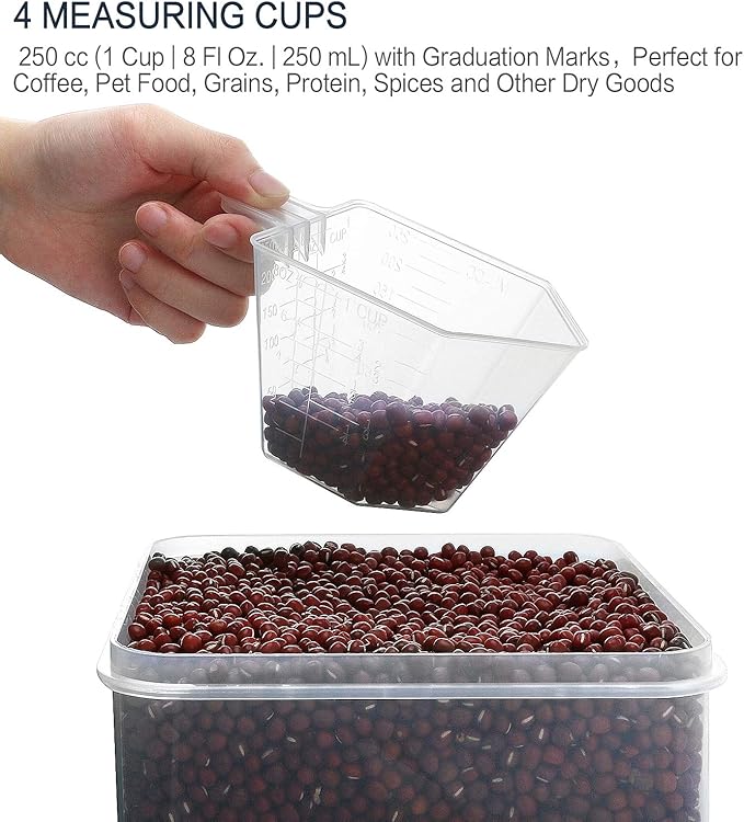 Large Food Storage Containers 5.2L, MCIRCO 4 Pieces Plastic Airtight Food