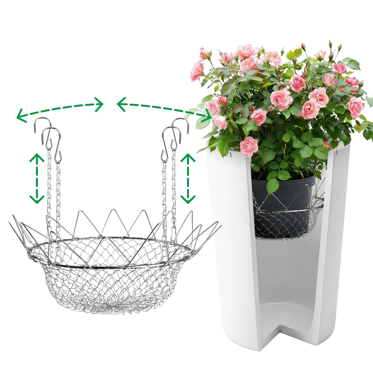 UCandy Adjustable Planter Insert for Pots Any Height,Plant Risers for Inside Pots,Fits The TOP Opening of The Flower Pot Opening 12-18" Wide,Wedding & Party Decor
