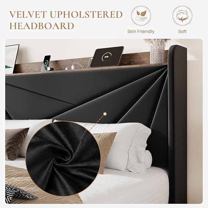 SHA CERLIN Queen Bed Frame