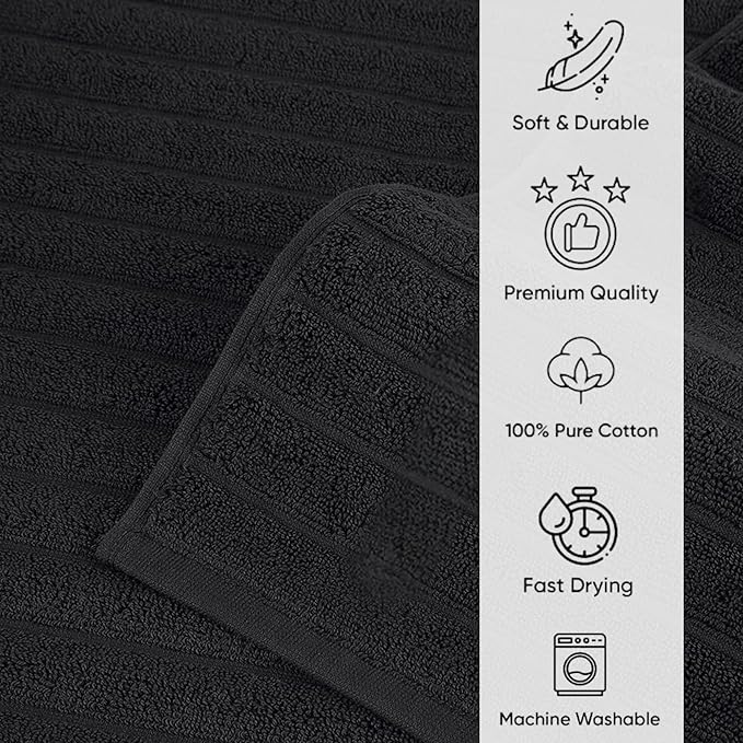 Classic Turkish Towels CTT Luxury 6 Piece Towel Set, 100% Turkish Cotton