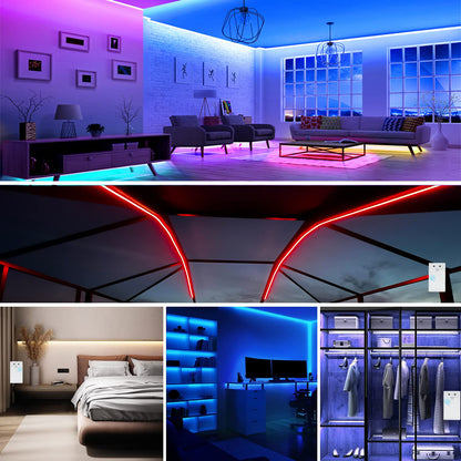 ZAIYW Motion Sensor LED Strip Lights Battery Operated, 60 LED 5050 RGB and 3000K Warm White 2M Self-Adhesive Night Lights Strip with Remote for Hallway Stair Closet Bed Gradevin Decoration
