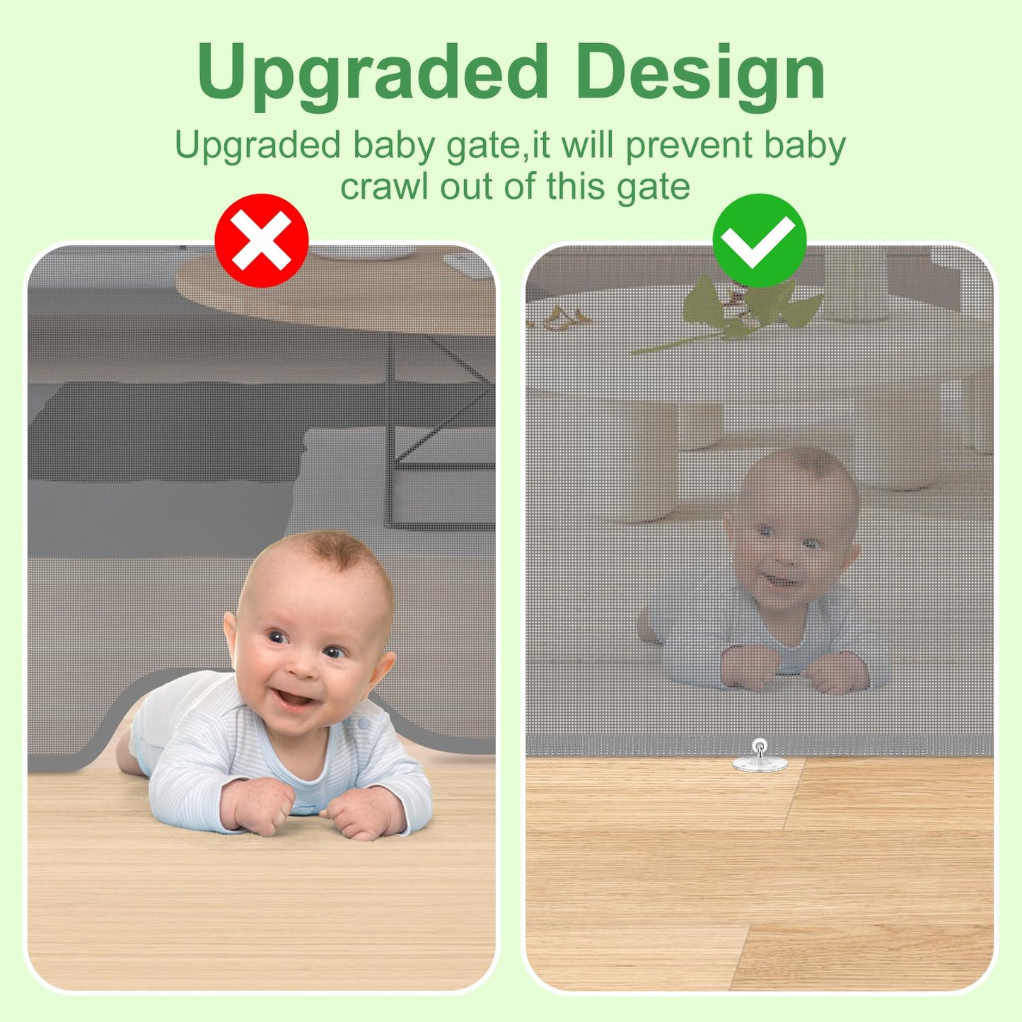 MYPIN Extra Wide Retractable Dog and Baby Gates - Indoor/Outdoor Stair Gates for Stairways, Hallways, Doorways (Grey, 140 X 86 CM)