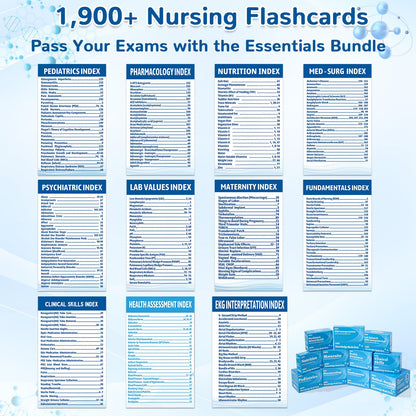 gisgfim Complete Nursing Student Essentials Bundle Over 1900+ Flashcards Covers 11 Core Nursing School Subjects for 2026 Nursing Study and Examination