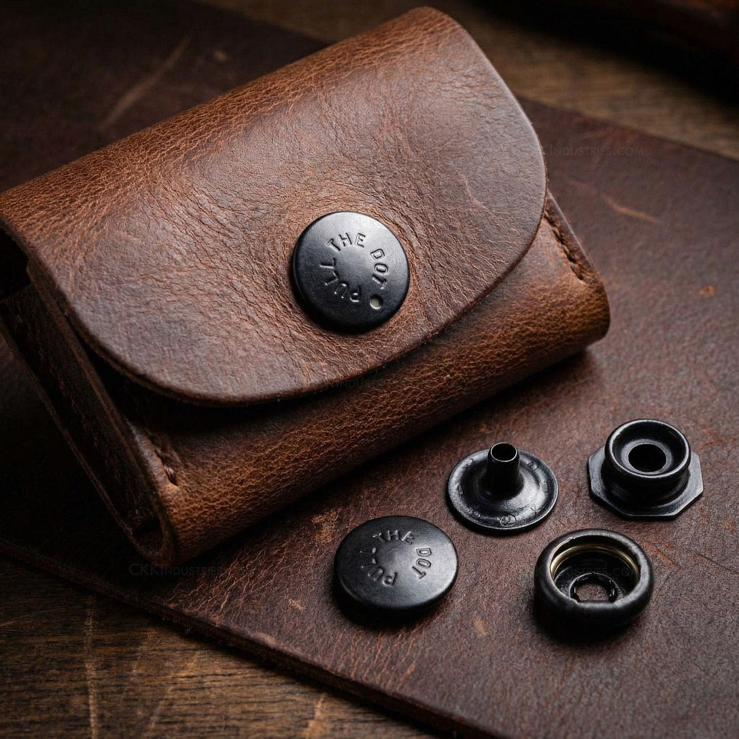 HolsterSmith Metal Snap Sets - (Line 24) - (Pull the Dot) - (Black) - (1 Set) - for Leather, Holsters, Sheaths, Pouches, and Clothing