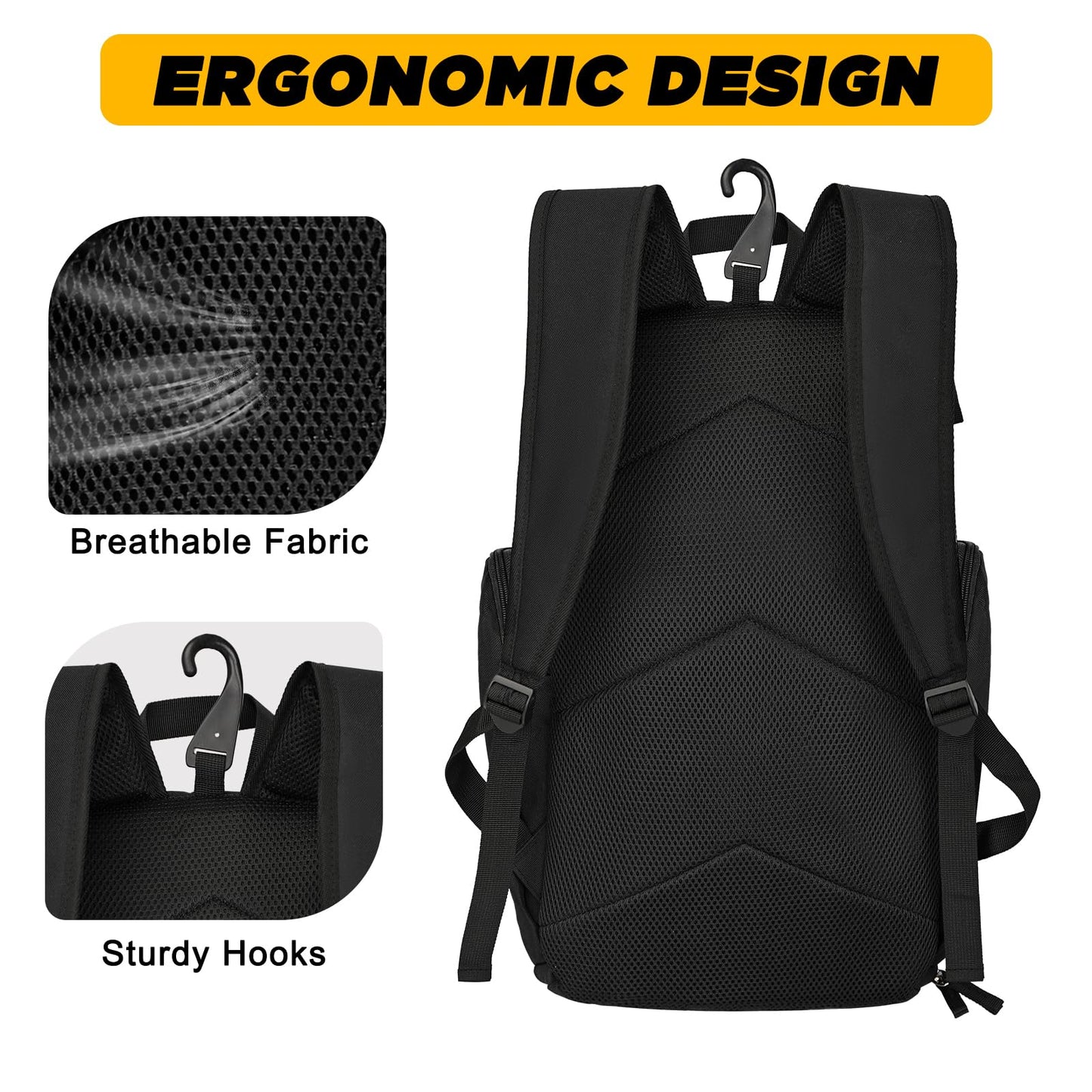 Goloni Basketball Backpack,Large Sports Bag with Ball Compartment & Shoe Compartment, Best for Basketball, Soccer, Volleyball,Gym, Travel
