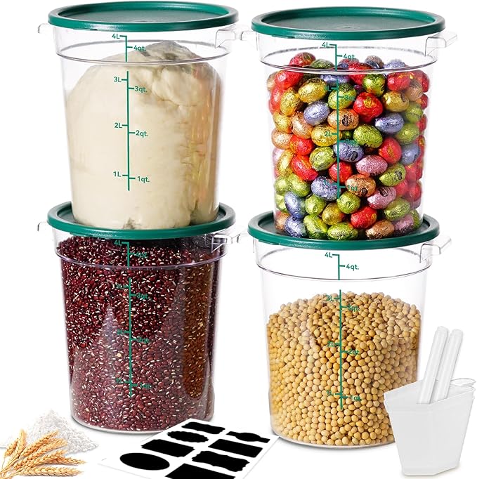 4QT NSF Round Food Storage Containers