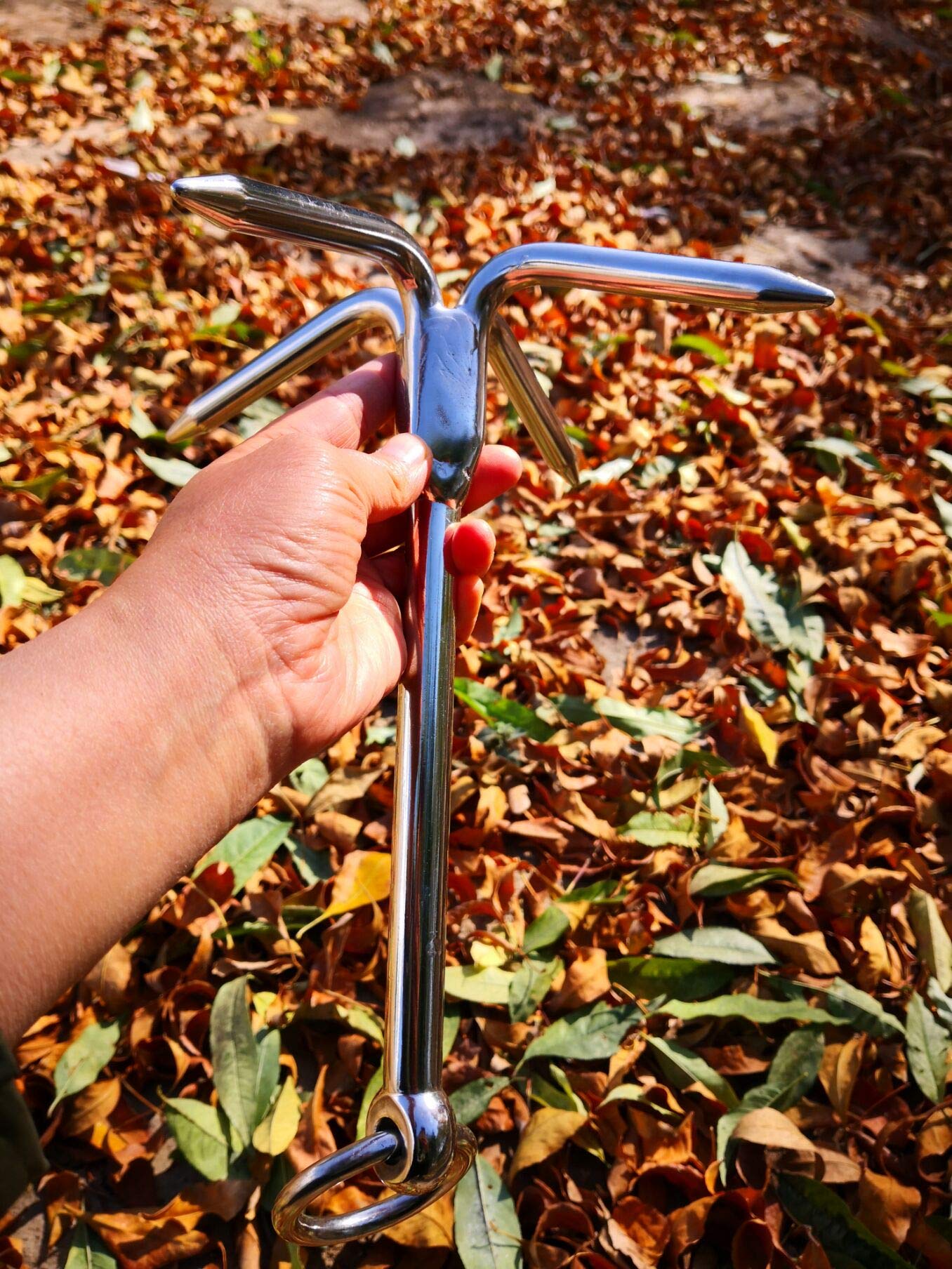JY-MARINE 14.5" Grappling Hook Heavy Duty with 4-Claw Grapnel Anchor Stainless Steel 316 for Anchor Retrieving,Outdoor Hiking,Tree Limb Removal,Boat Anchor,Kayaks,Inflatables and Skiffs
