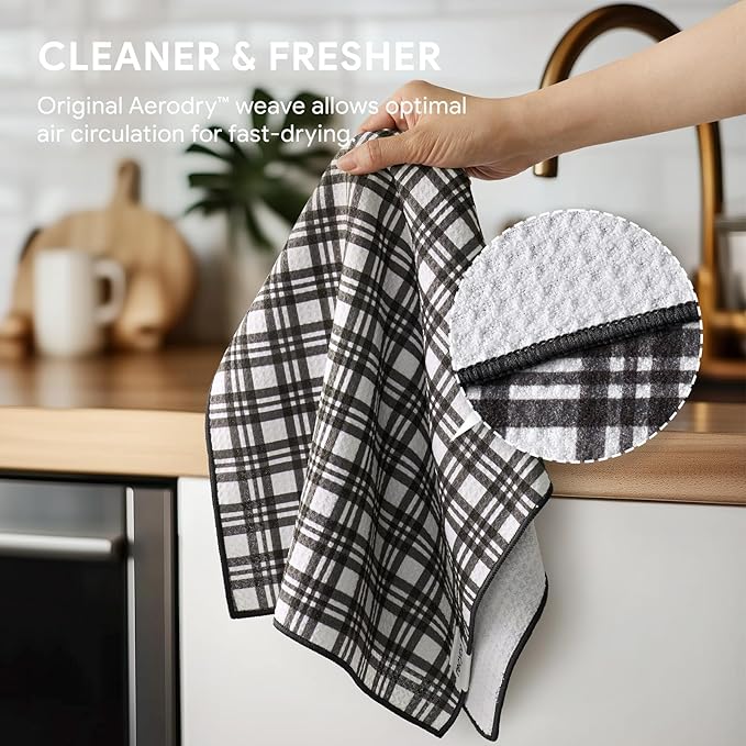 RECYCO Waffle Kitchen Towel Set of 2