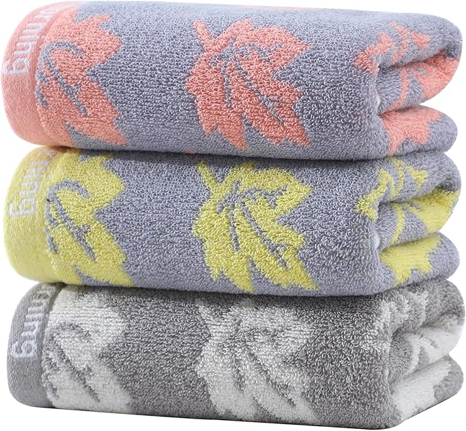 3 Pack Decorative Maple Leaf Hand Towels