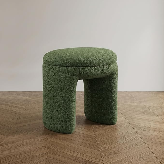 Furniture of America Rami Modern 18-inch Solid Wood Upholstered Ottoman