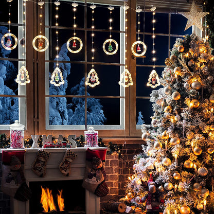 9.8 Ft 120 LED 3D Hanging Lights - Flashing Christmas Decorations for Indoor/Outdoor Use