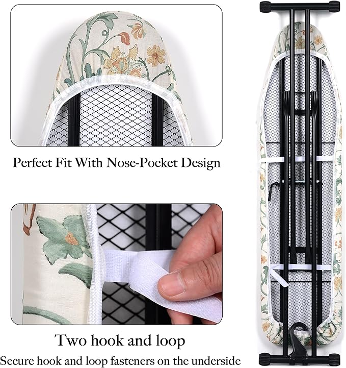 Premium Ironing Board Cover and Pad – Reflective Heat Technology, Heavy-Duty