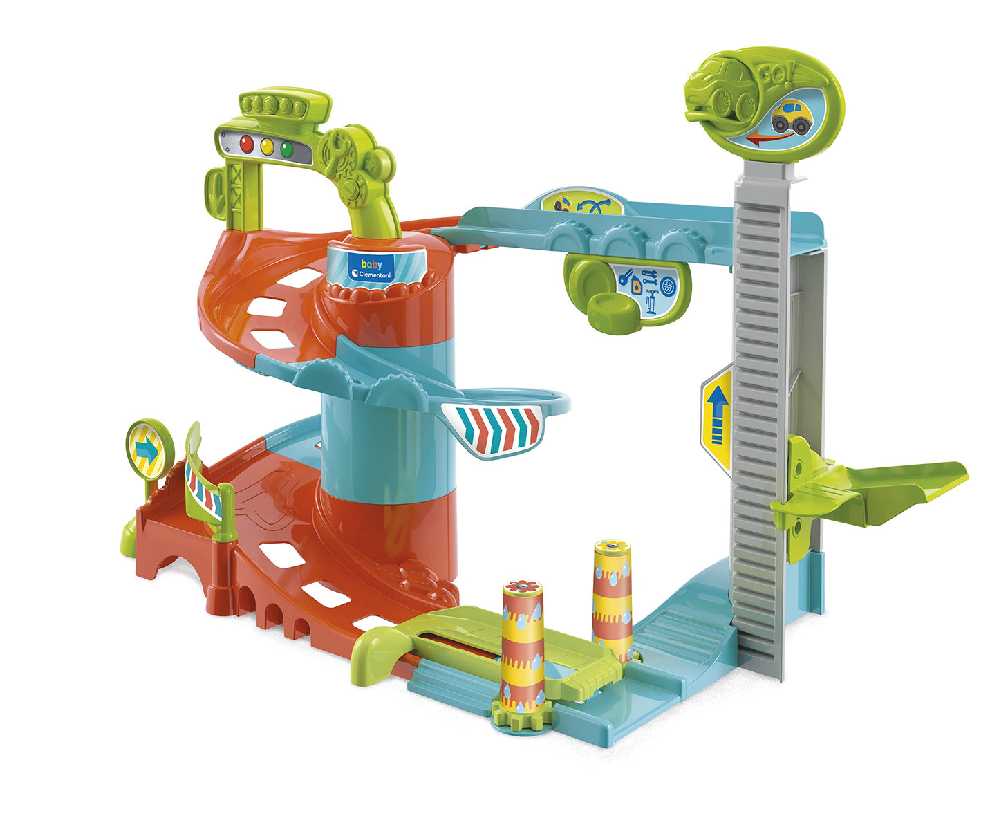 Clementoni 17404 Fun Garage Baby Track For Toddlers, Ages 18 Months Plus, Multi-Coloured