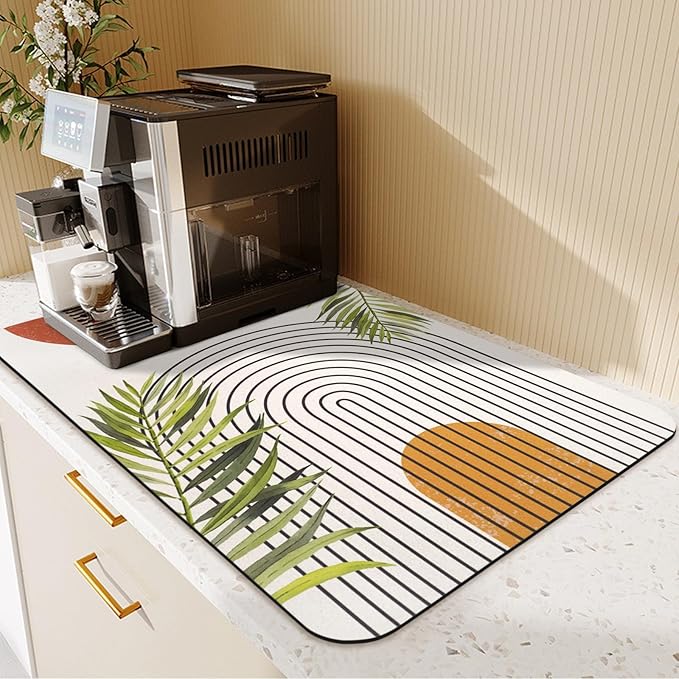 24.5" x 15.5" Dish Drying Mat & 24" x 5.5" Sink Splash Guard, Super Absorbent