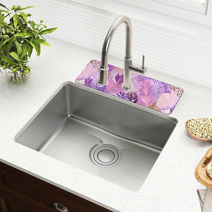 Kitchen Sink Splash Guard 2 PCS 30 Inch Sink Faucet Mat Splash Guard
