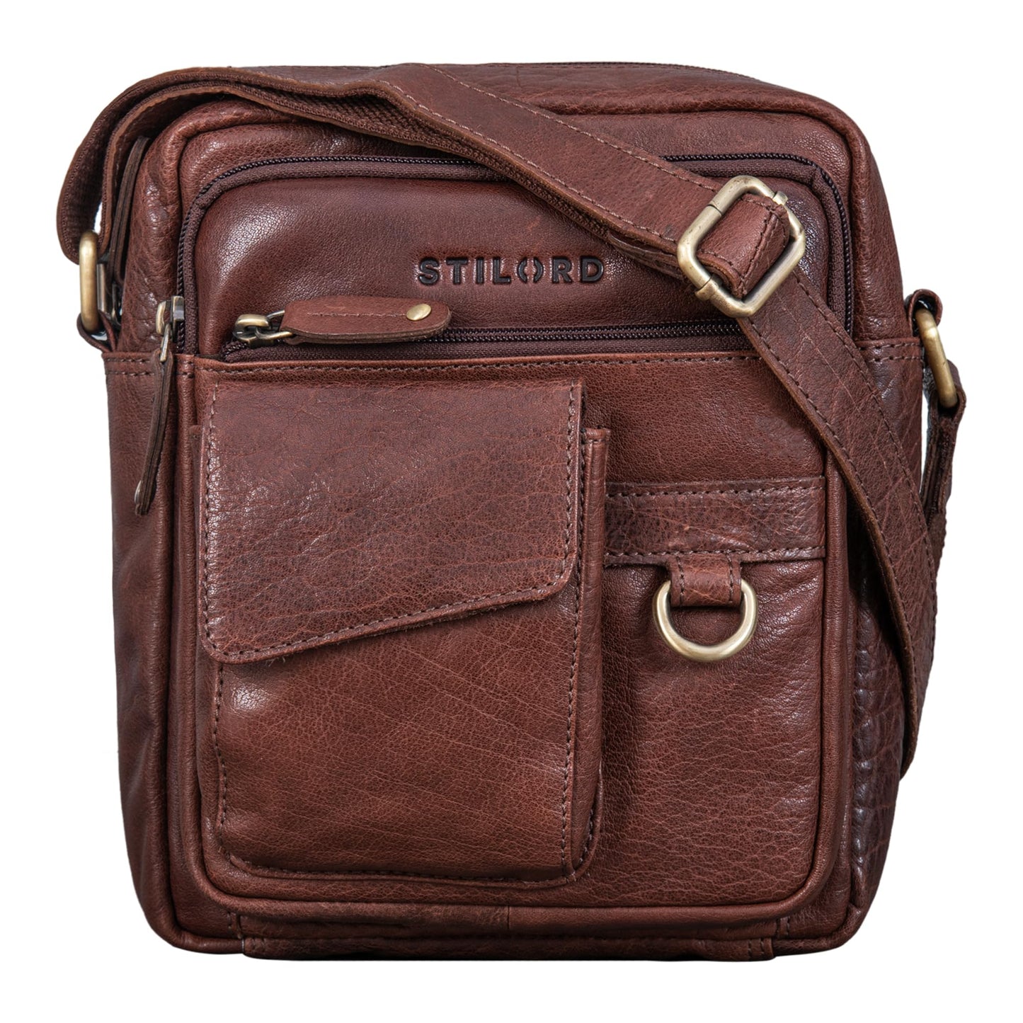 STILORD 'Ryan' Crossbody Bag Men's Leather Small Men's Bag for Hanging Vintage Leather Bag 9.7 Inch iPad Bag Messenger Bag Shoulder Bag Genuine Leather
