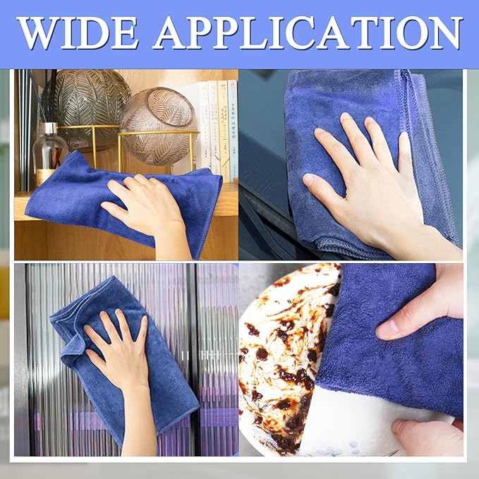 12 Pcs Extra Large Microfiber Cleaning Cloth, Microfiber Towels