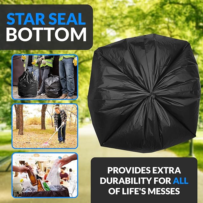 Reli. 55-60 Gallon Trash Bags Heavy Duty | 150 Count | 50-60 Gallon | Large