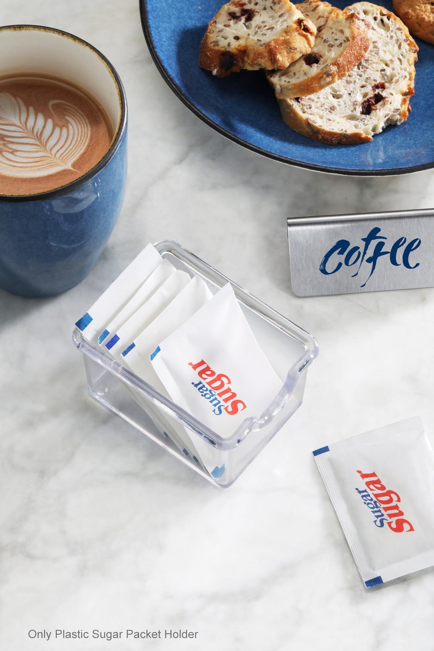 New Star Foodservice Plastic Sugar Packet Holder, Clear, Set of 12