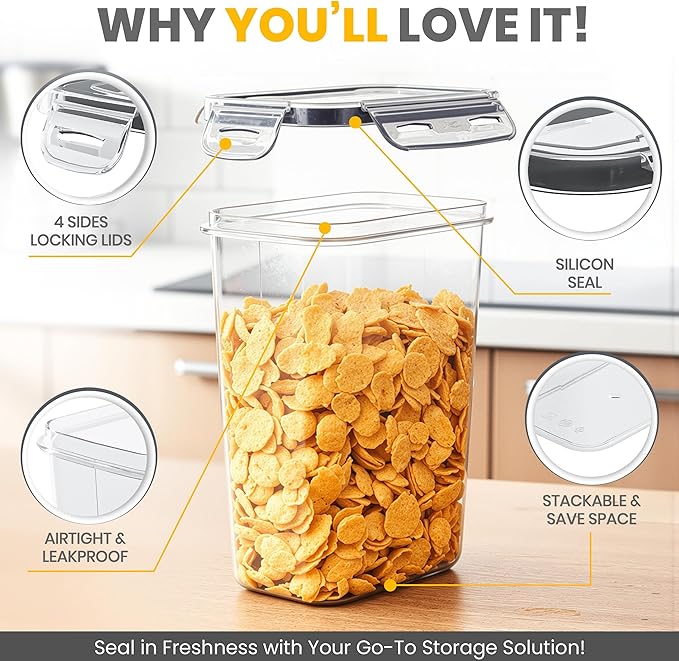 KICHLY Airtight Food Storage Containers Set