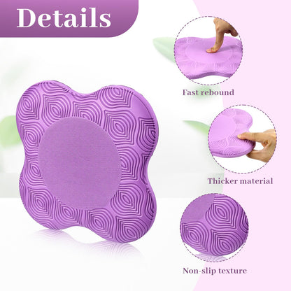 2 Pack Yoga Knee Pads Elbow Cushions Extra Thick Knee Cushion Soft Pilates Kneeling Pad Exercise Yoga Supplies for Women and Men Hands Elbows Wrists Floor Workout Support Pads Essentials