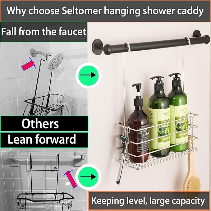 Shower Caddy Hanging Shower Rack SUS304 Stainless Steel Hanging Shower Orangizer