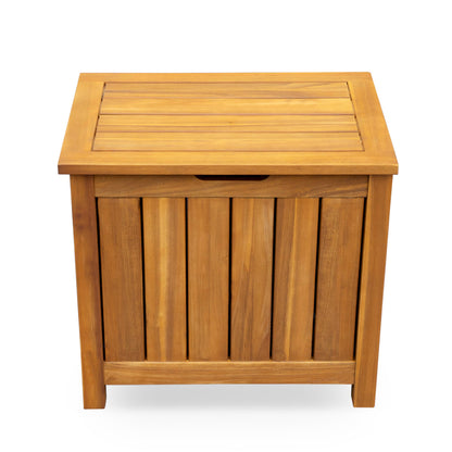 Christopher Knight Home Kensy Acacia Wood Outdoor Storage Box, 30 Gallons Wooden Patio Deck Box, Garden Backyard Storage Bench, Outdoor Storage Container for Patio Furniture Cushion, Tool, Teak Finish