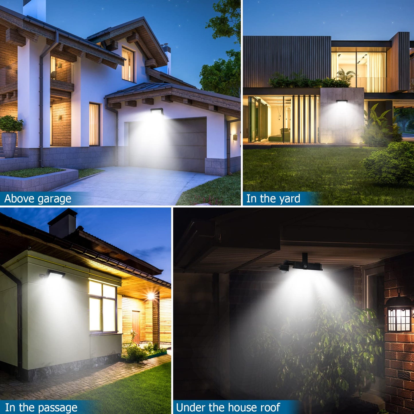 Totofac Motion Sensor Outdoor Security Light, 30W LED Floodlights with PIR Sensor, IP66 Waterproof Motion Sensor Outdoor Wall Light for Garden, Backyard, Garage, Doorways,6000K Daylight White
