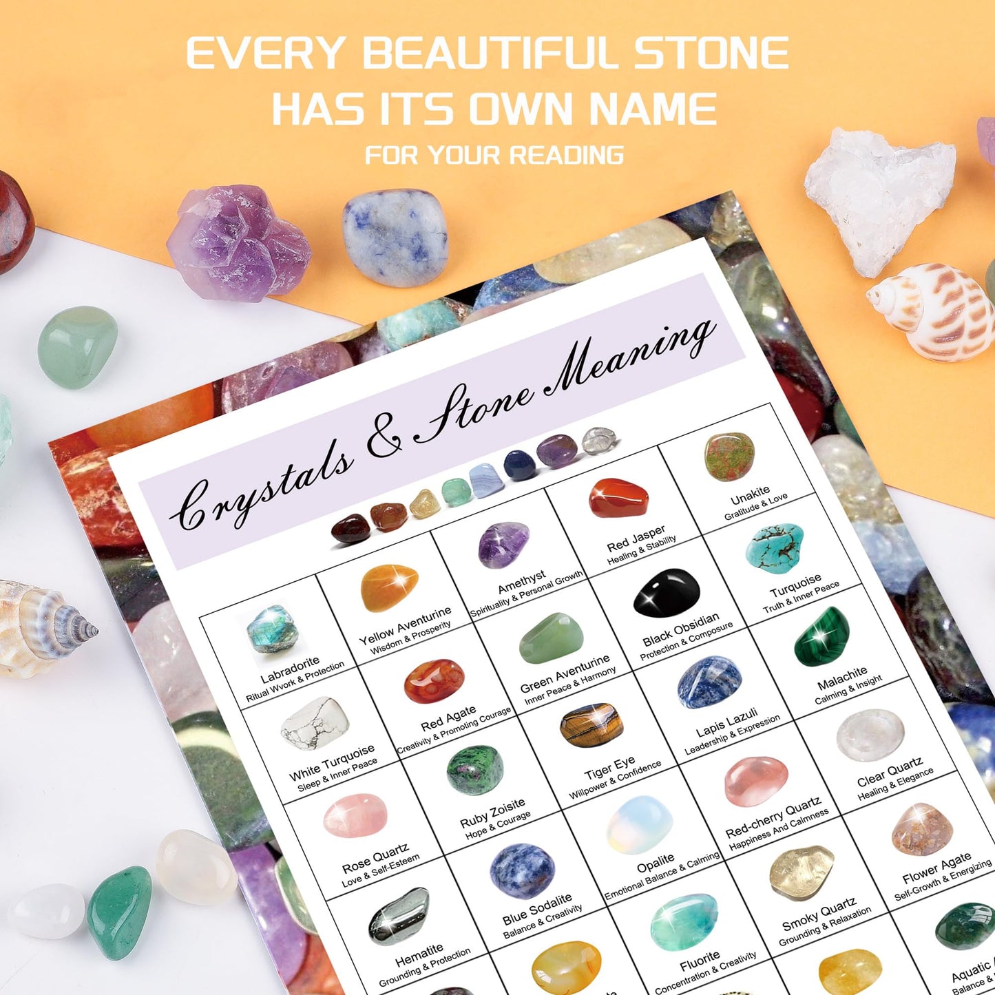 FORBY 200Pcs Natural Crystals Stones Set & Healing Crystal Set Rock Collection Raw Stones Geodes & Tumbled Stones Set for Decoration Chakra Reiki Gift Balancing Energy Kids Beginners