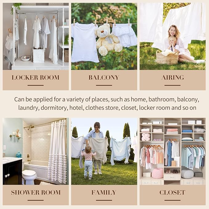 Eccliy 2 Pcs Canvas Clothespin Bag