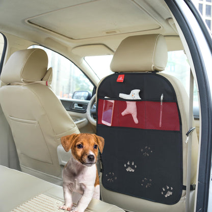 Royal Rascals Car Seat Kick Mats Back Seat Protector (2 Pack) Durable Waterproof Back Seat Organiser for Kids, Car Travel Accessories with Pockets & Storage, Road Trip Essentials, Easy to Install