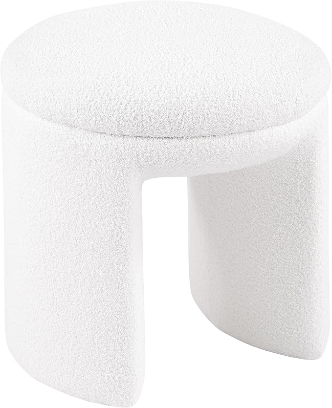 Furniture of America Rami Modern 18-inch Solid Wood Upholstered Ottoman