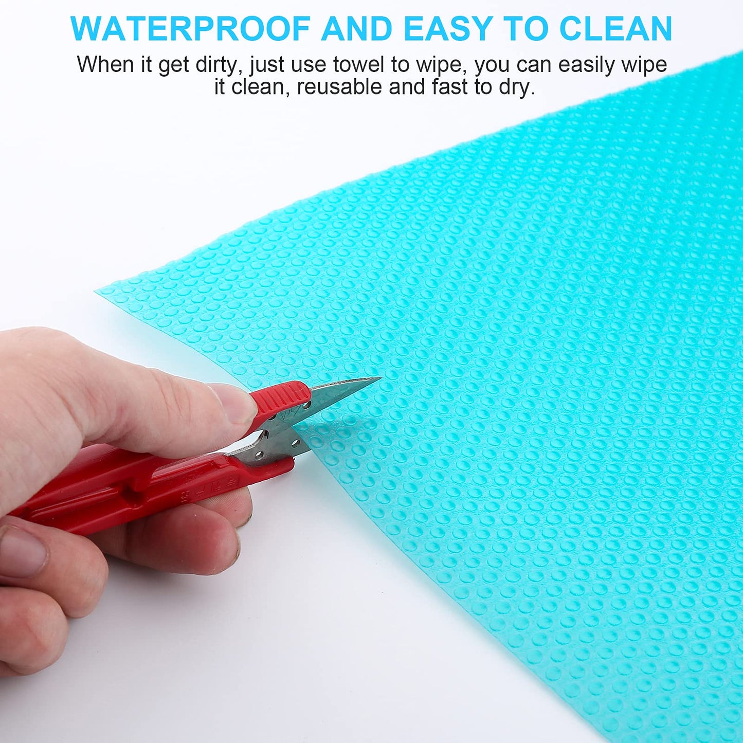 8 Pcs Refrigerator Liners, Fridge Liner and Mats Washable, Refrigerator Shelf Liners for Glass Shelves, Protects Against Spills Waterproof Table Placemats Cupboard Cabinet Drawer Covers Pads, PSISO