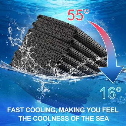 50 Pcs Cooling Towel 40 x 12 Inch Microfiber Workout Towels Breathable Chilly Towel Ice Cool Cold Towels Bulk Fast Drying Absorbent Sweat Rag for Neck Yoga Sports Golf Gym Camping (Dark Gray)