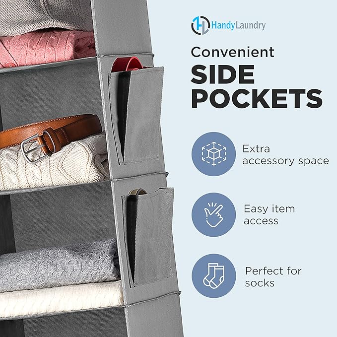 Handy Laundry Hanging Closet Organizer
