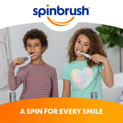 Spinbrush PAW Patrol Kid’s Electric Battery Toothbrush, Soft, 1 ct, Character May Vary