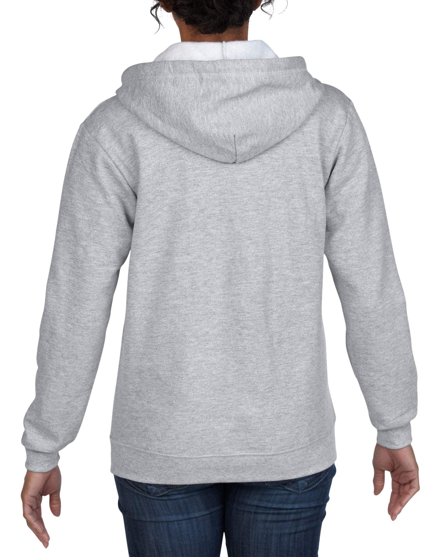 Gildan Women's Full Zip Hooded Sweatshirt, Sport Grey, 2X-Large