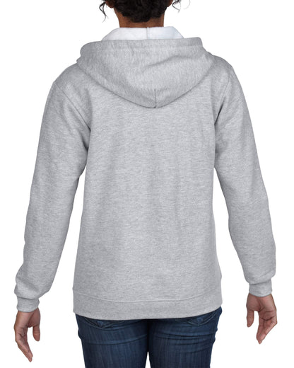 Gildan Women's Full Zip Hooded Sweatshirt, Sport Grey, 2X-Large