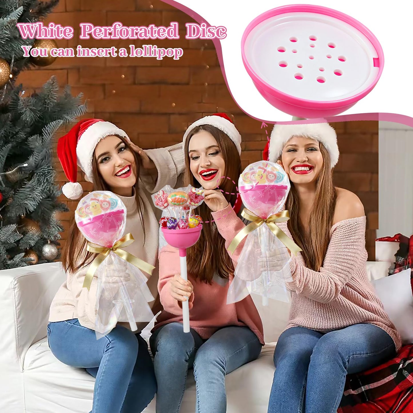 LILIDASO Empty Giant Plastic Lollipop Container,12 PCS Party Favor Container, Candy Box, Empty Cute Container, Suprise Gift For Birthday or Christmas gift