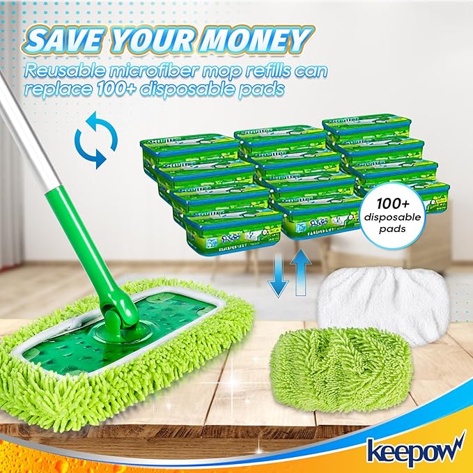 KEEPOW Reusable Dry Sweeping Cloths Compatible